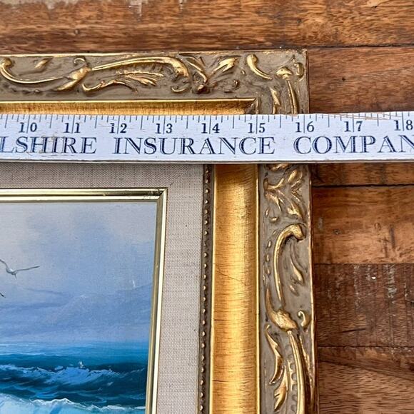 Howard Gailey Original Oil On Canvas Seascape Waves Framed Painting Signed - Picture 8 of 16